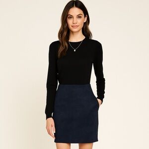 ✨ Dark Teal Moleskin Stretch Straight Skirt – Size 40 (New Without Tags) ✨